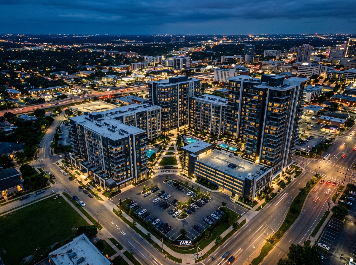 Condomínio residencial visto de cima