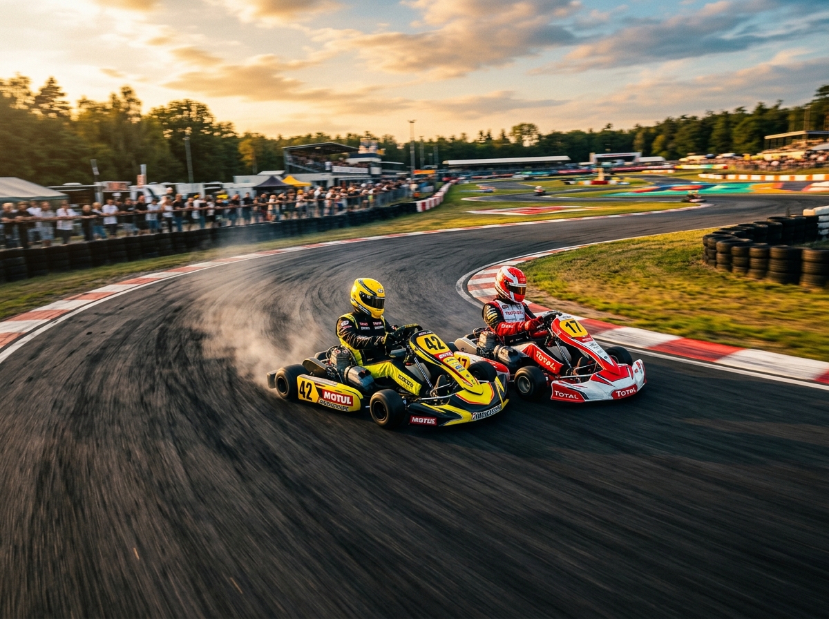 Cobertura aérea de evento de kart com drone